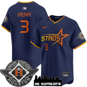 Personalized Men’s Houston Astros 2025 City Connect Premier Limited Jersey All Stitched Navy Jeremy Pena #3