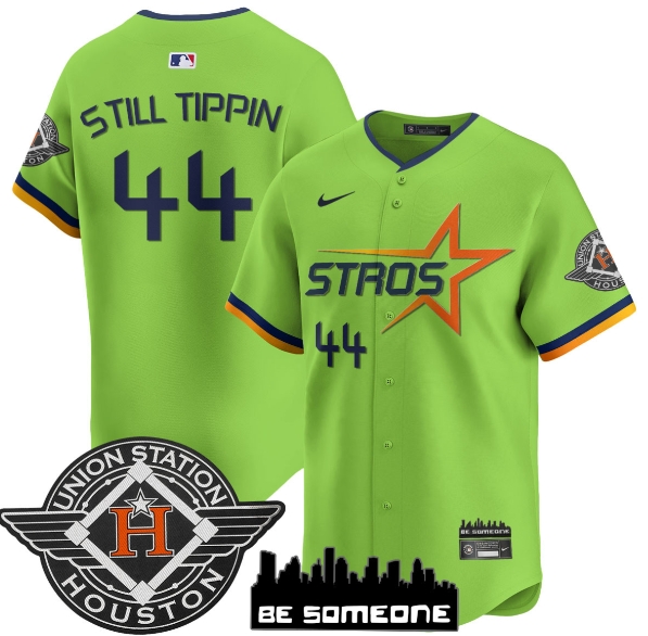 Personalized Men’s Houston Astros 2025 City Connect Premier Limited Jersey All Stitched green Still Tippin #44