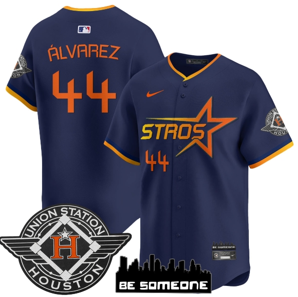 Personalized Men’s Houston Astros 2025 City Connect Premier Limited Jersey All Stitched Navy Yordan alvarez #44