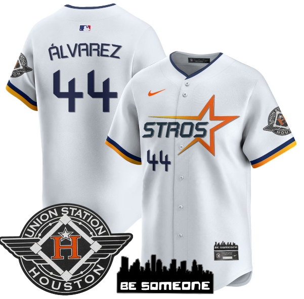 Personalized Men’s Houston Astros 2025 City Connect Premier Limited Jersey All Stitched White Yordan alvarez #44