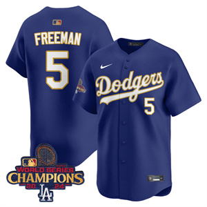 Personalized Los Angeles Dodgers Gold 2025 Royal Freddie Freeman #5 Jersey All Stitched
