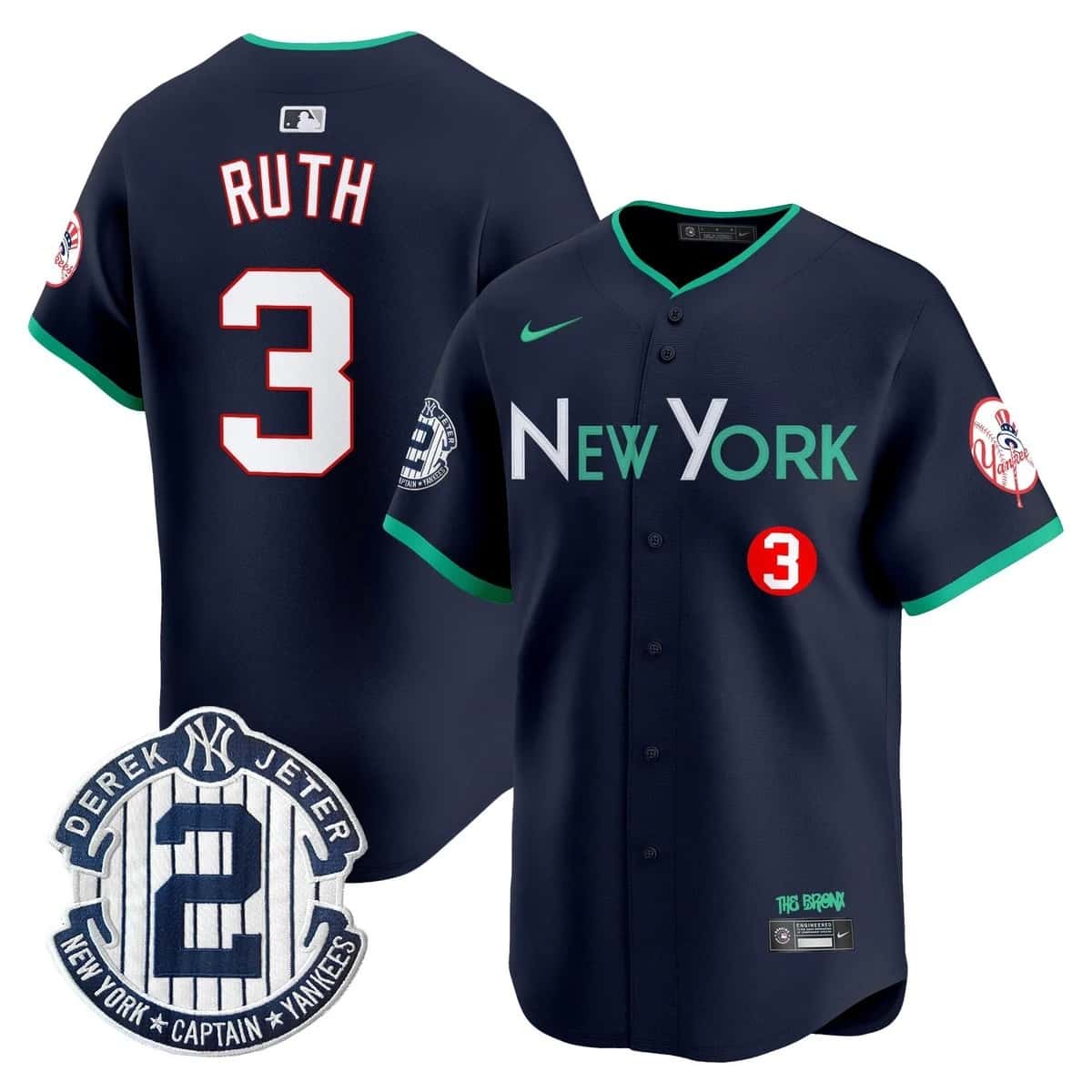 Personalized Men’s New York Yankees City Connect Premier Limited Jersey All Stitched Babe Ruth #3