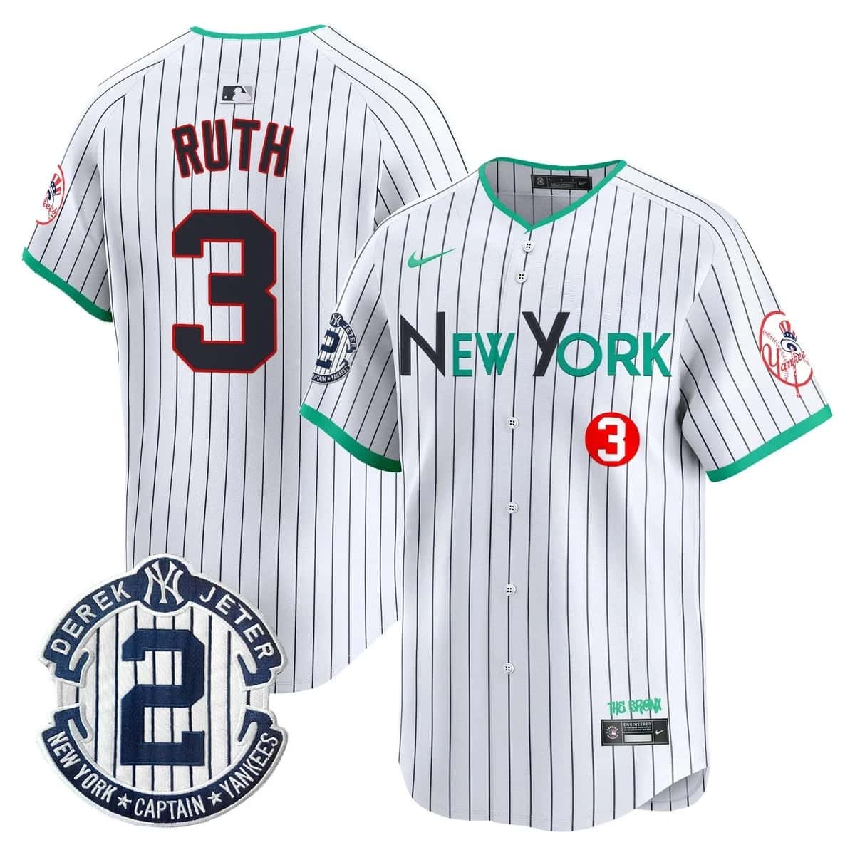 Personalized Men’s New York Yankees City Connect Premier Limited Jersey All Stitched Babe Ruth #3