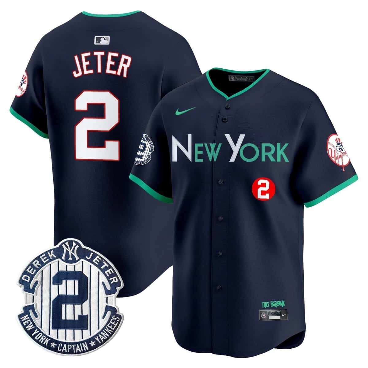Personalized Men’s New York Yankees City Connect Premier Limited Jersey All Stitched Derek Jeter #2