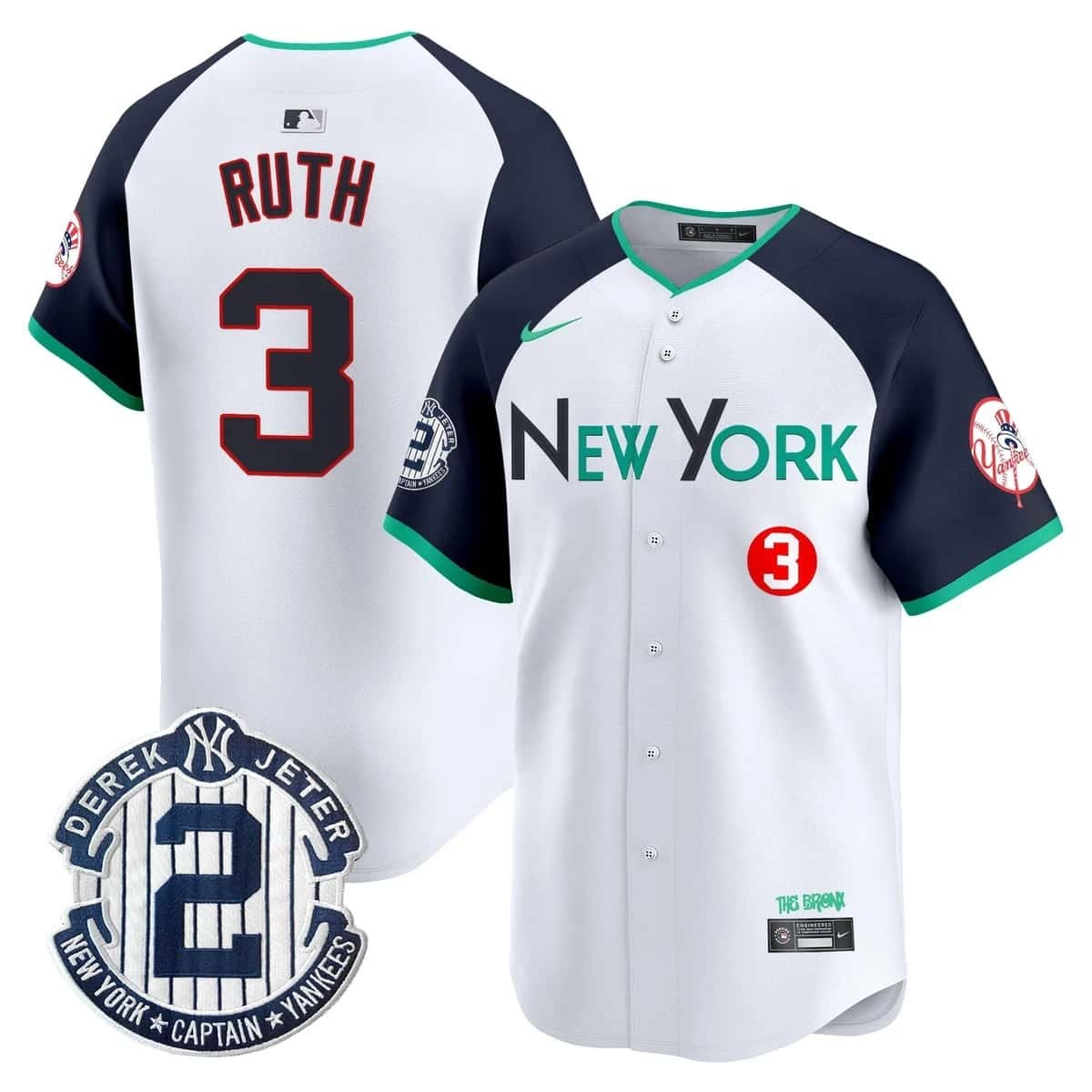 Personalized Men’s New York Yankees City Connect Premier Limited Jersey All Stitched Babe Ruth #3