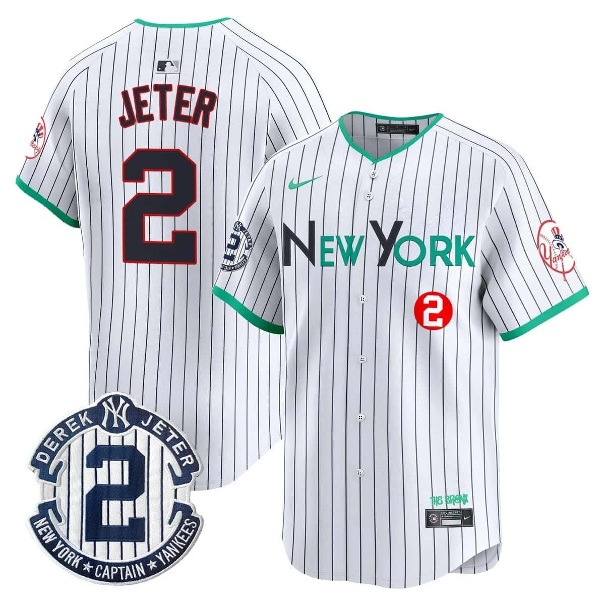 Personalized Men’s New York Yankees City Connect Premier Limited Jersey All Stitched Derek Jeter #2