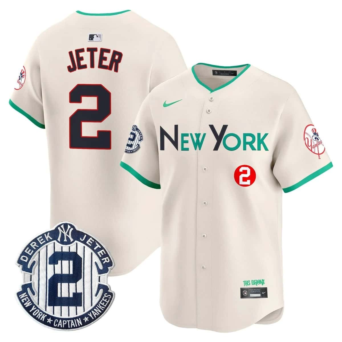 Personalized Men’s New York Yankees City Connect Premier Limited Jersey All Stitched Derek Jeter #2