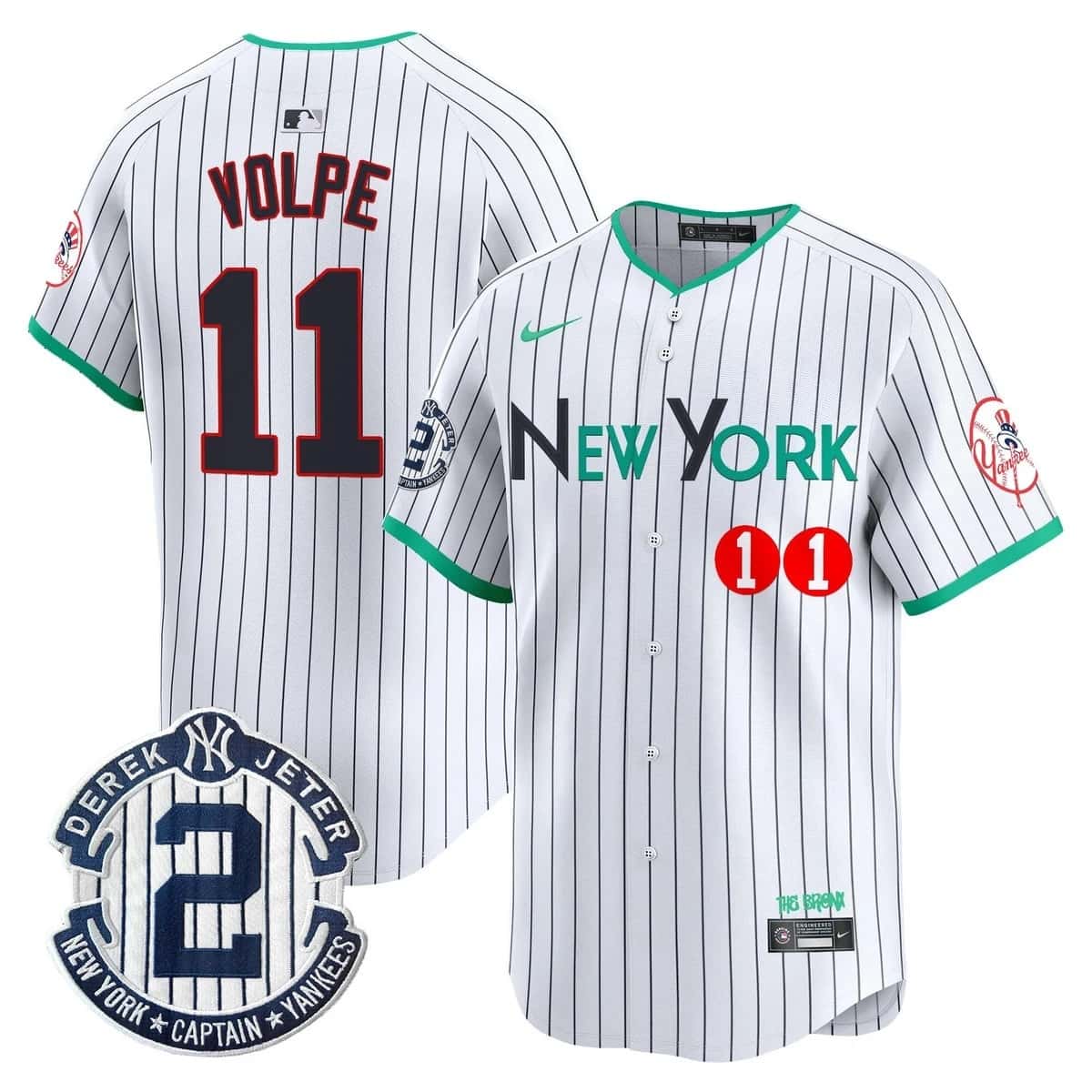 Personalized Men’s New York Yankees City Connect Premier Limited Jersey All Stitched Anthony Volpe #11