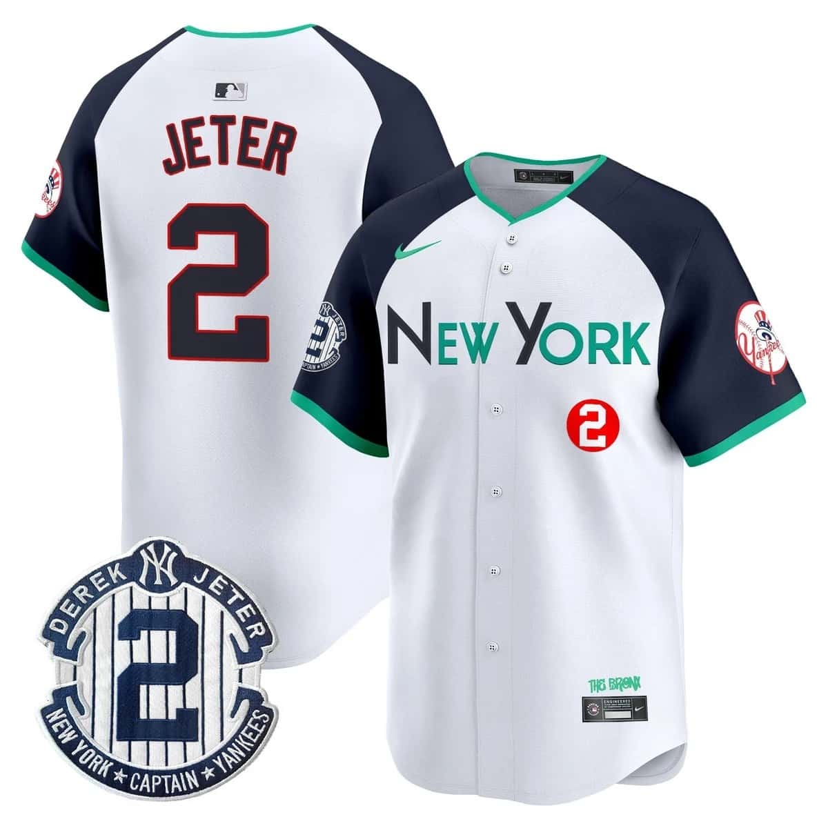 Personalized Men’s New York Yankees City Connect Premier Limited Jersey All Stitched Derek Jeter #2