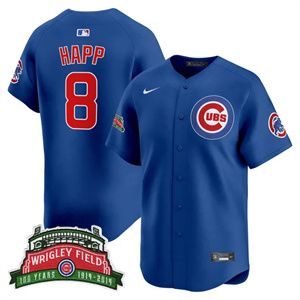 Personalized Men’s Chicago Cubs Wrigley Field Style Premier Limited Jersey All Stitched Ian Happ #8
