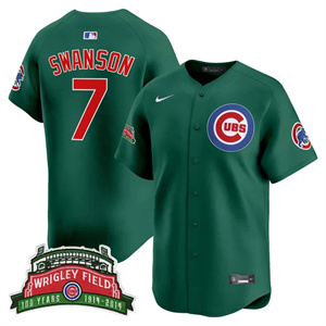 Personalized Men’s Chicago Cubs Wrigley Field Style Premier Limited Jersey All Stitched Dansby Swanson #7