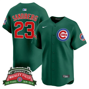 Personalized Men’s Chicago Cubs Wrigley Field Style Premier Limited Jersey All Stitched Ryne Sandberg #23