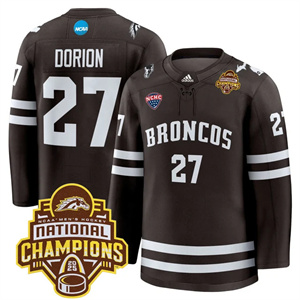 Personalized Western Michigan Broncos #27 Dan Dorion 2025 National Champions Patch Premium Jersey All Stitched