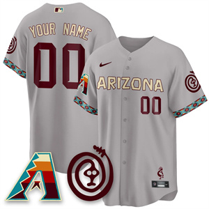 Personalized Custom Men’s Arizona Diamondbacks City Connect Concept Jersey V2 All Stitched Gray