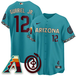 Personalized Men’s Arizona Diamondbacks City Connect Concept Jersey V2 All Stitched Lourdes Gurriel Jr. #12
