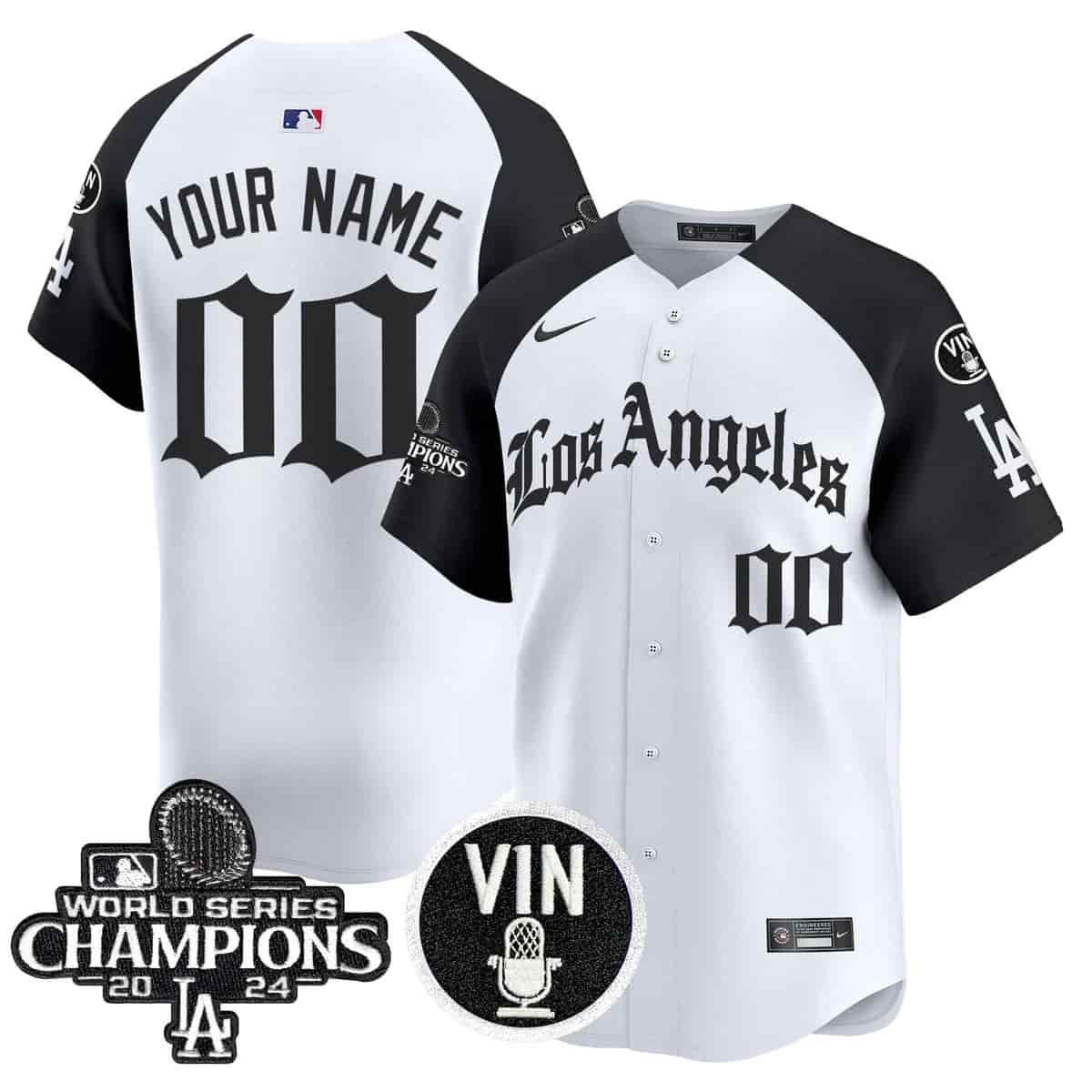 Personalized Custom Dodgers 2025 LA Gothic Style Premier Limited Jersey All Stitched Alternate