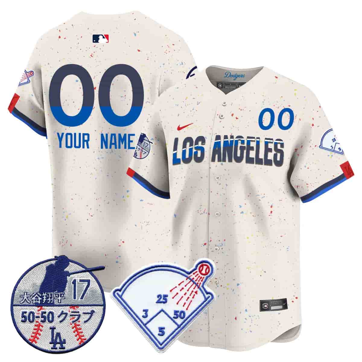 Personalized Custom Men’s Los Angeles Dodgers Limited Jersey Shohei Ohtani Patch All Stitched City Connect