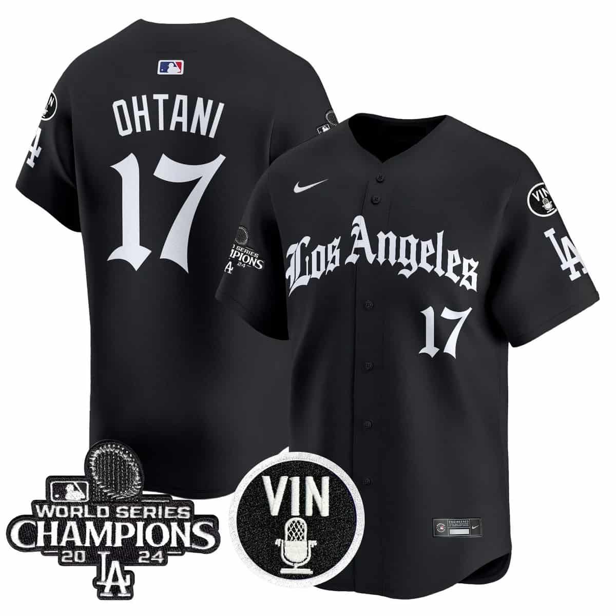 Personalized Men’s Dodgers 2025 LA Gothic Style Premier Limited Jersey All Stitched Shohei Ohtani