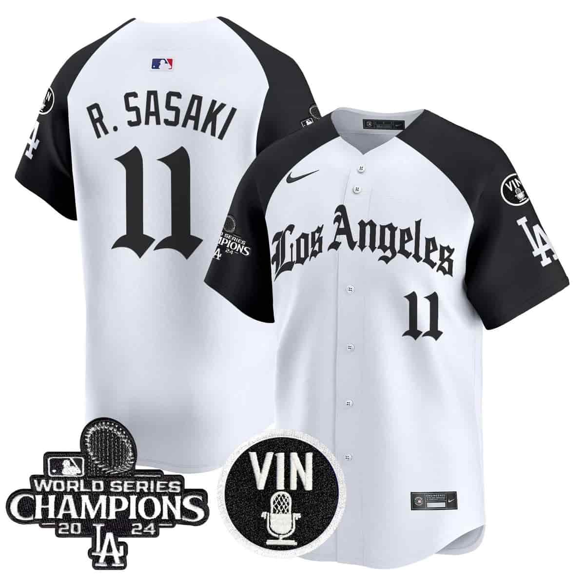 Personalized Men’s Dodgers 2025 LA Gothic Style Premier Limited Jersey All Stitched Roki Sasaki #11
