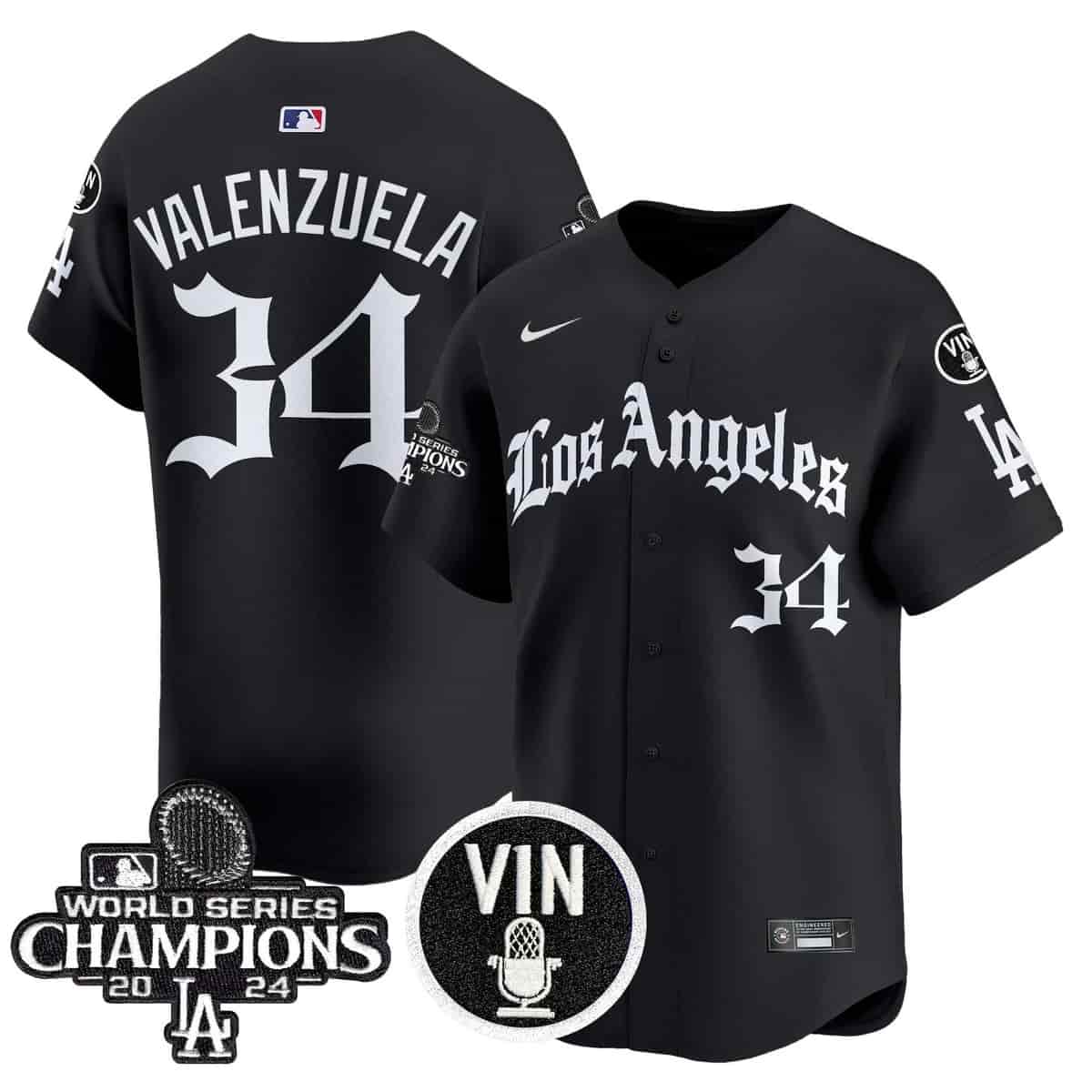 Personalized Men’s Dodgers 2025 LA Gothic Style Premier Limited Jersey All Stitched Fernando Valenzuela
