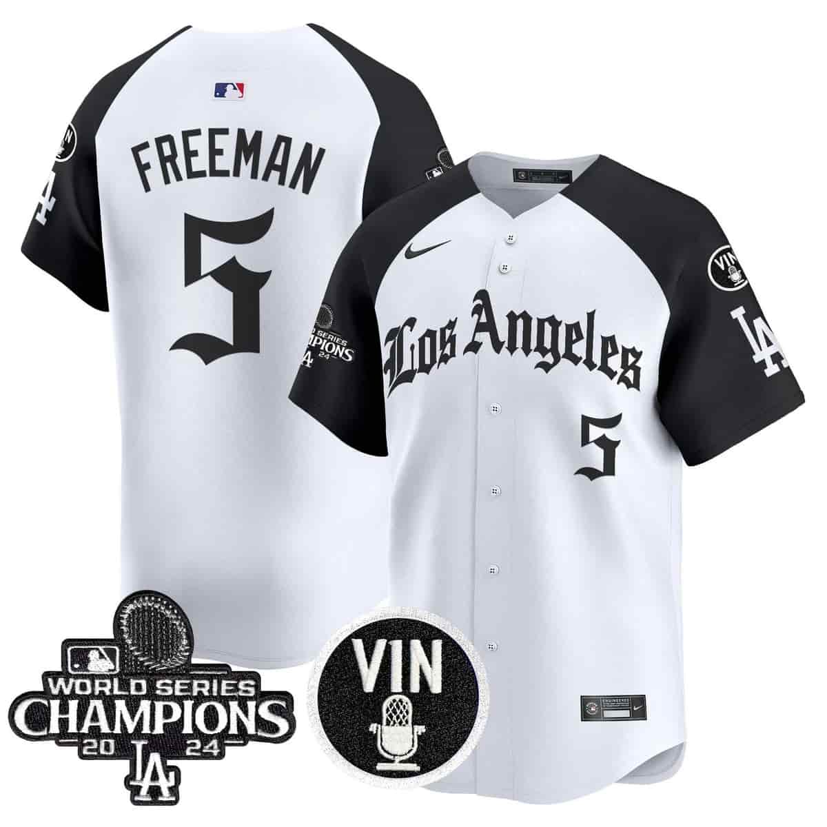 Personalized Men’s Dodgers 2025 LA Gothic Style Premier Limited Jersey All Stitched Freddie Freeman #5