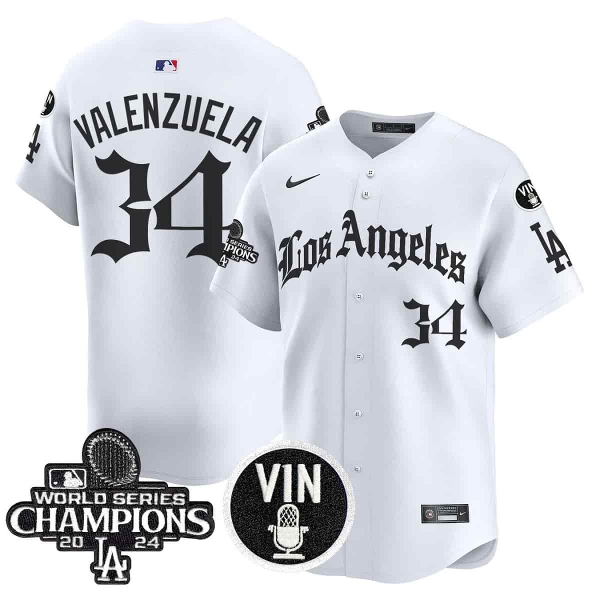 Personalized Men’s Dodgers 2025 LA Gothic Style Premier Limited Jersey All Stitched Fernando Valenzuela #34