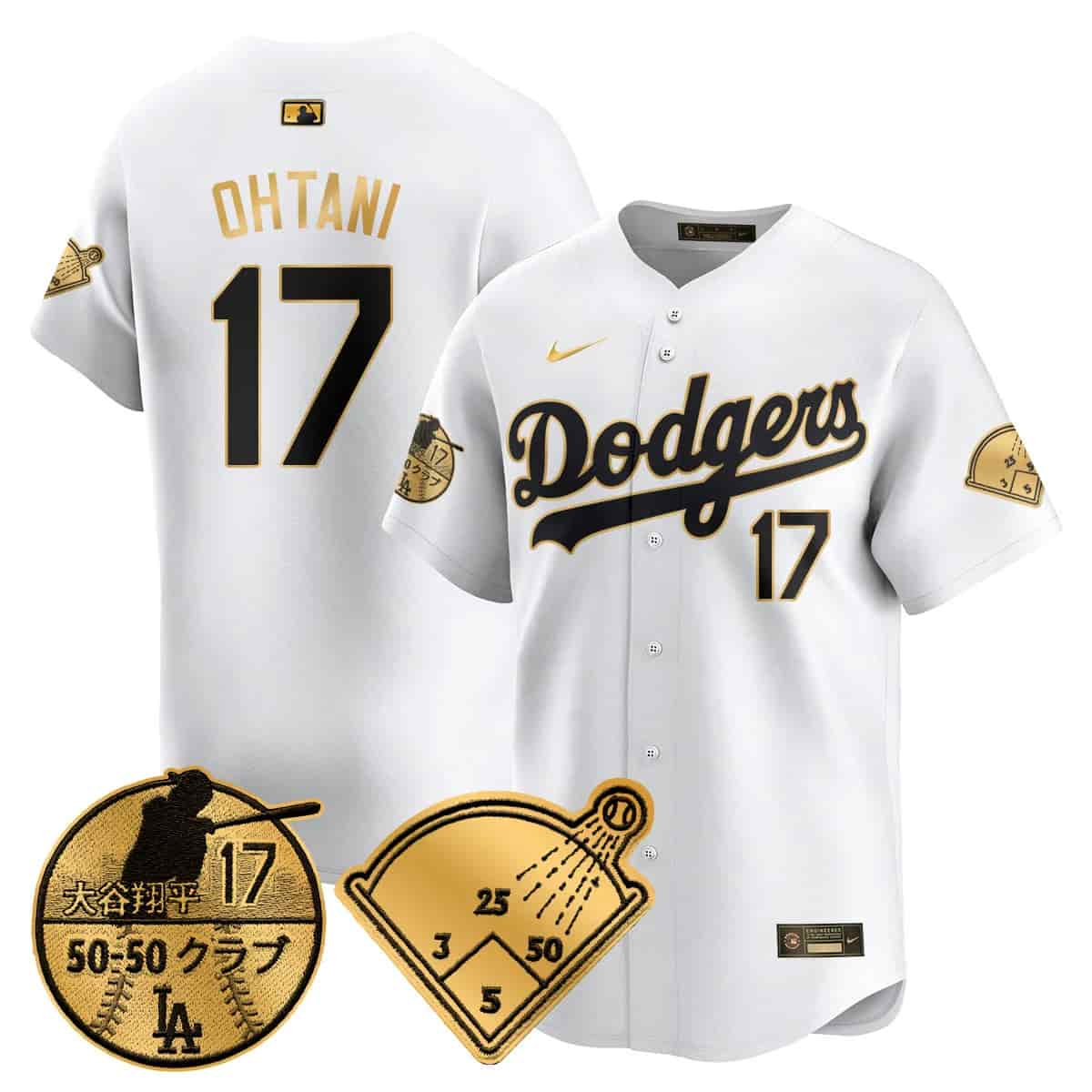 Personalized Men’s Los Angeles Dodgers Limited Jersey Shohei Ohtani Patch All Stitched Shohei Ohtani #17