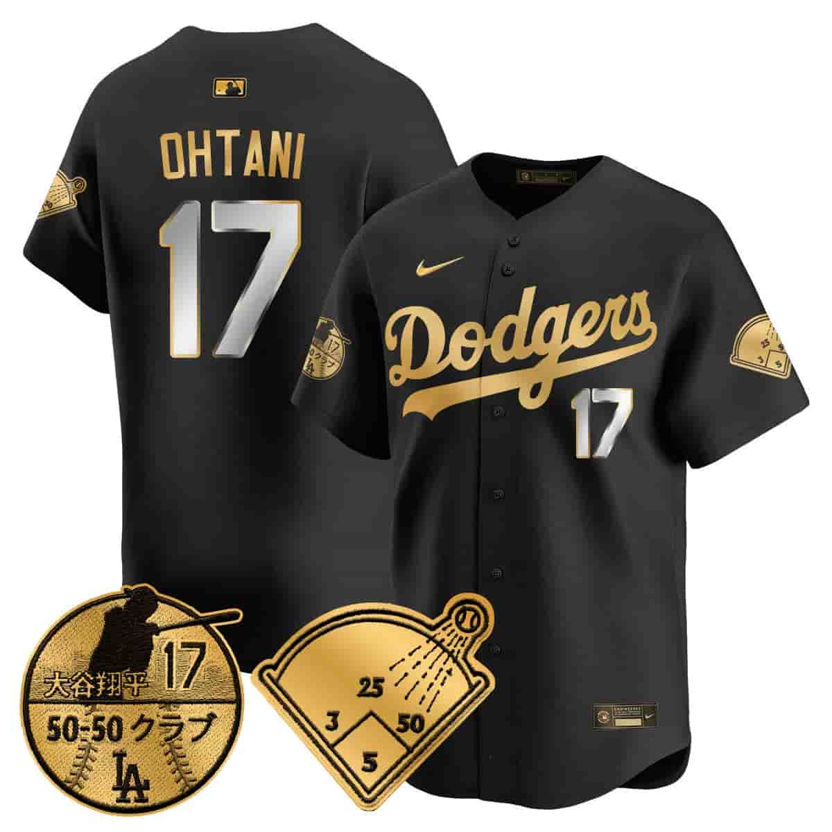 Personalized Men’s Los Angeles Dodgers Limited Jersey Shohei Ohtani Patch All Stitched Shohei Ohtani #17