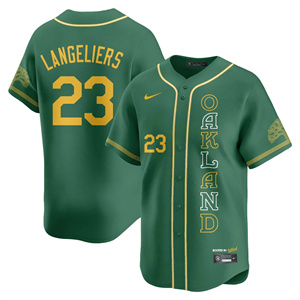 Personalized Men’s Oakland Athletics City Connect Concept Jersey All Stitched Shea Langeliers #23