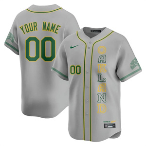 Personalized Custom NameGender Oakland Athletics City Connect Concept Jersey All Stitched Gray