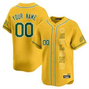 Personalized Custom NameGender Oakland Athletics City Connect Concept Jersey All Stitched Yellow