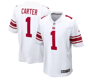 Personalized Abdul Carter New York Giants First Round Pick Game Jersey White