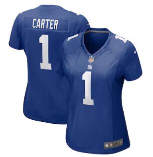 Personalized Abdul Carter New York Giants WoMen’s First Round Pick Game Jersey Royal