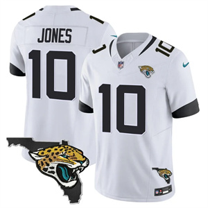 Personalized Men’s Jacksonville Jaguars Florida Patch Jersey All Stitched Mac Jones #10