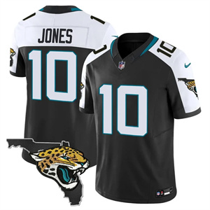 Personalized Men’s Jacksonville Jaguars Florida Patch Jersey All Stitched Mac Jones 10