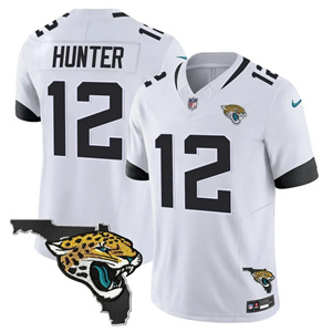 Personalized Men’s Jacksonville Jaguars Florida Patch Jersey All Stitched Travis Hunter #12