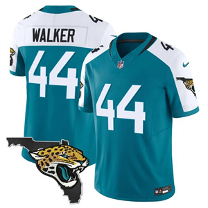 Personalized Men’s Jacksonville Jaguars Florida Patch Jersey All Stitched Travon Walker 44