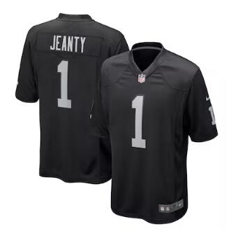 Personalized Ashton Jeanty Las Vegas Raiders 2025 NFL Draft First Round Pick Game Jersey Black