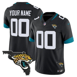 Personalized Jacksonville Jaguars Florida Patch Jersey All Stitched Black