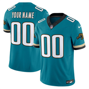Personalized Jacksonville Jaguars Throwback Limited Jersey All Stitched Teal