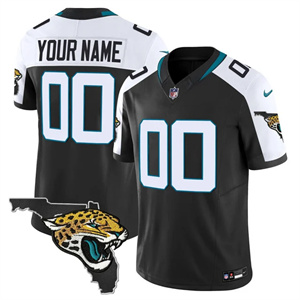 Personalized Jacksonville Jaguars Florida Patch Jersey All Stitched Black Alternate