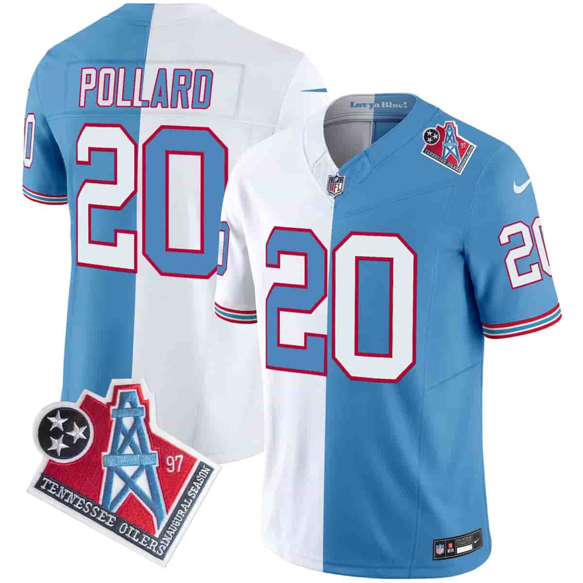 Personalized Men’s Tennessee Titans 1997 Throwback Limited Jersey All Stitched Tony Pollard 20