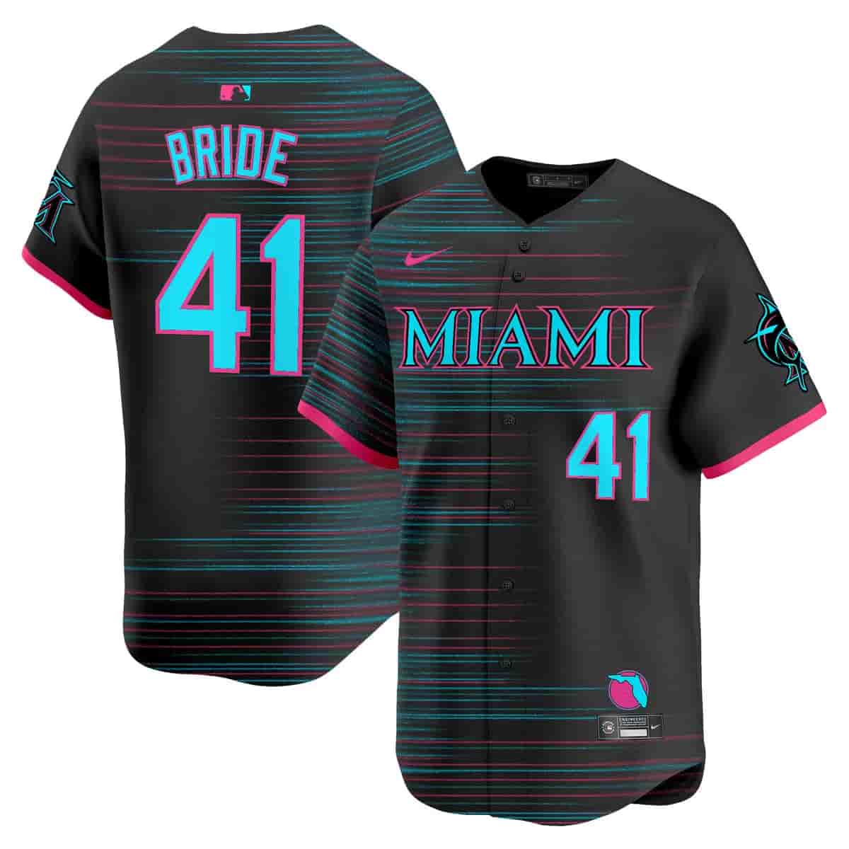 Personalized Miami Marlins 2025 City Connect Premier Limited Jersey All Stitched Jonah Bride