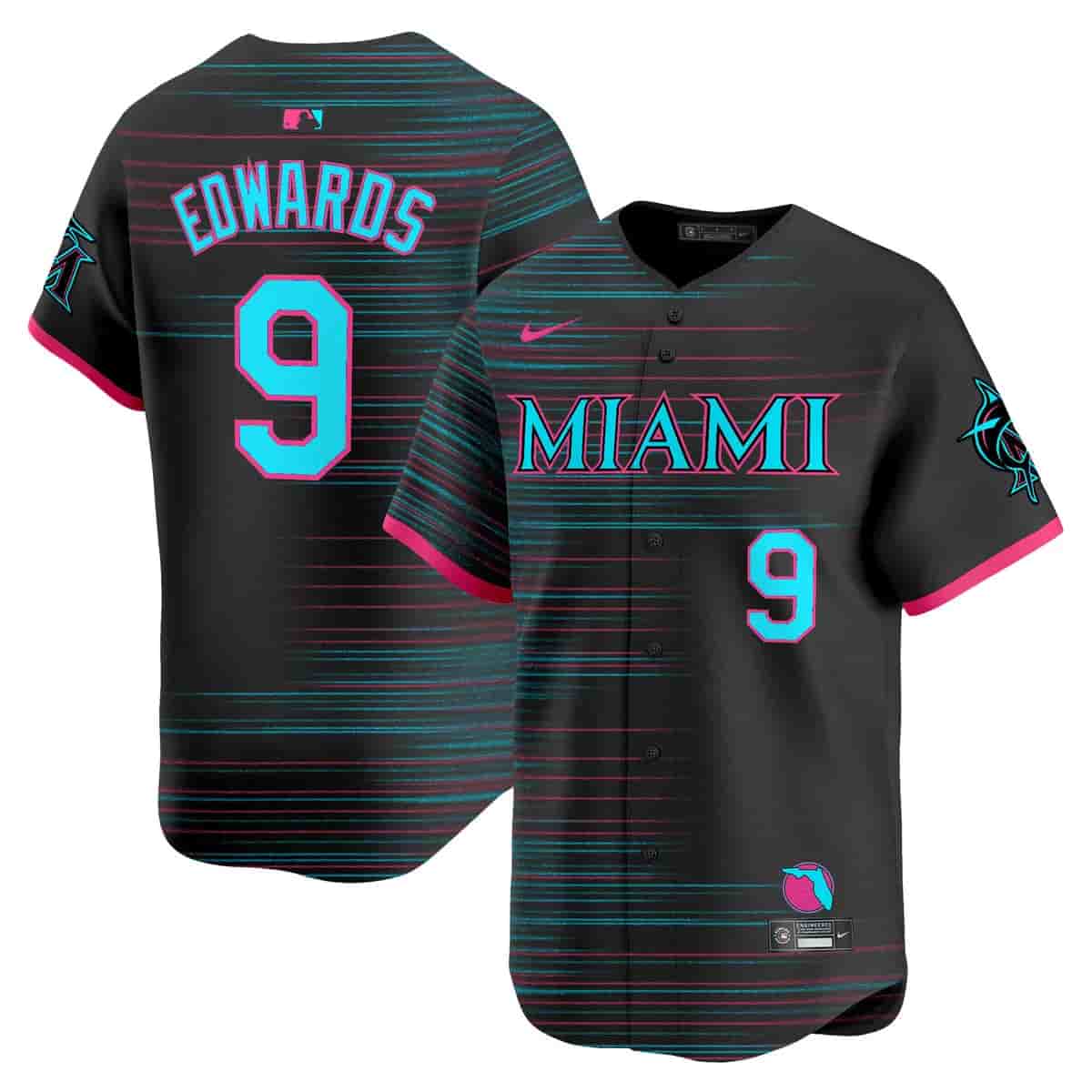 Personalized Miami Marlins 2025 City Connect Premier Limited Jersey All Stitched Xavier Edwards