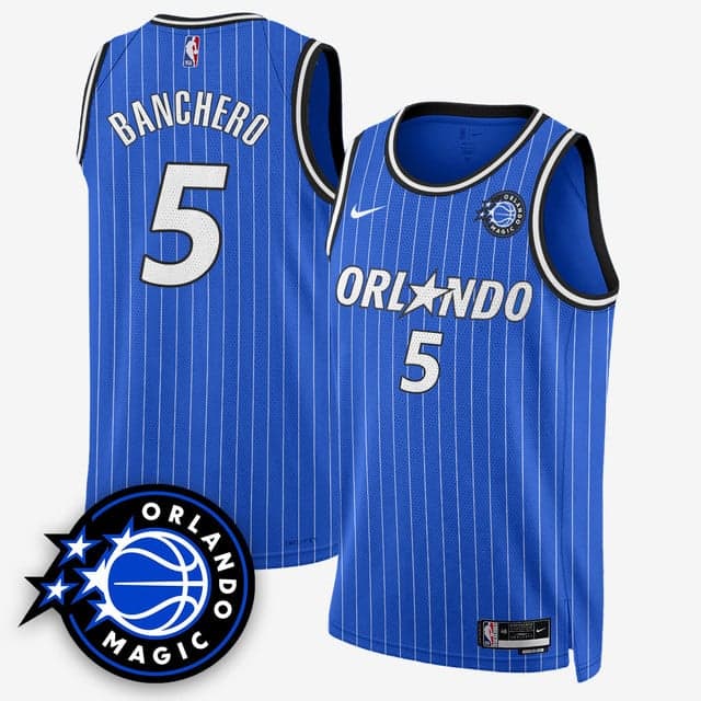 Personalized Men’s Orlando Magic #5 Paolo Banchero New Generation of Magic Basketball Jersey All Stitched