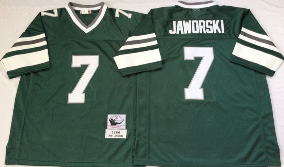 Personalized Philadelphia Eagles Green #7 Ron Jaworski Throwback Jersey