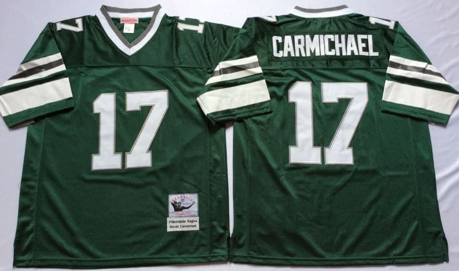 Personalized Philadelphia Eagles Green #17 Harold Carmichael Throwback Jersey
