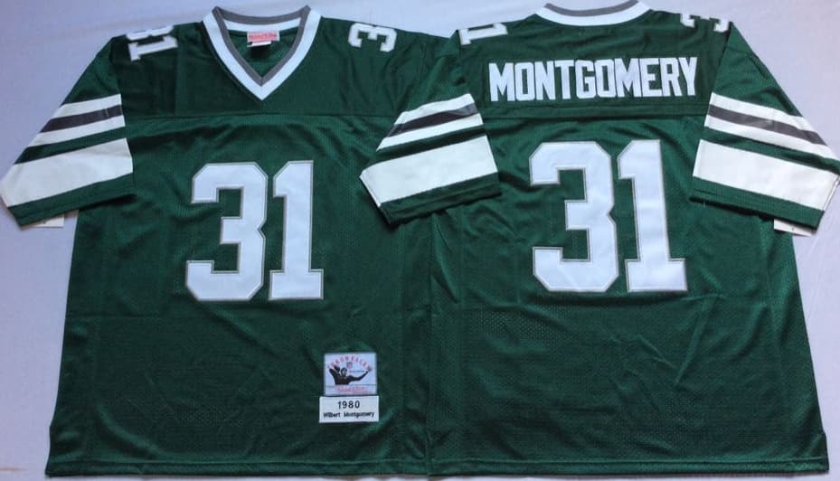 Personalized Philadelphia Eagles Green #31 Wilbert Montgomery Throwback Jersey