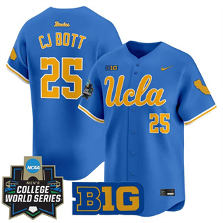 Personalized Men’s UCLA Bruins #25 CJ Bott 2025 World Series Premier Limited Jersey All Stitched