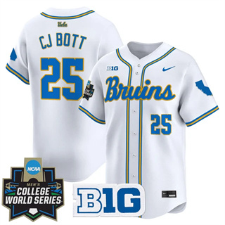 Personalized Men’s UCLA Bruins #25 CJ Bott 2025 World Series Premier Limited Jersey All Stitched